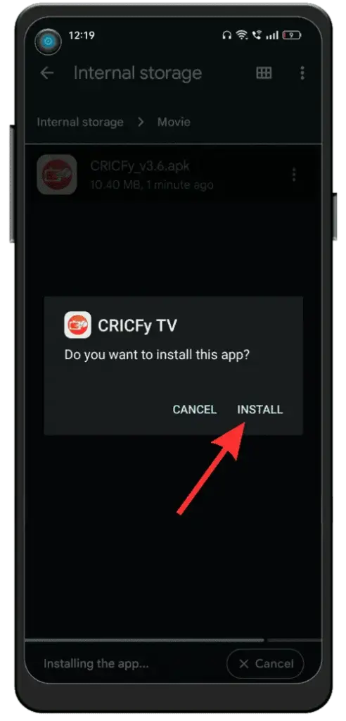 install cricfy